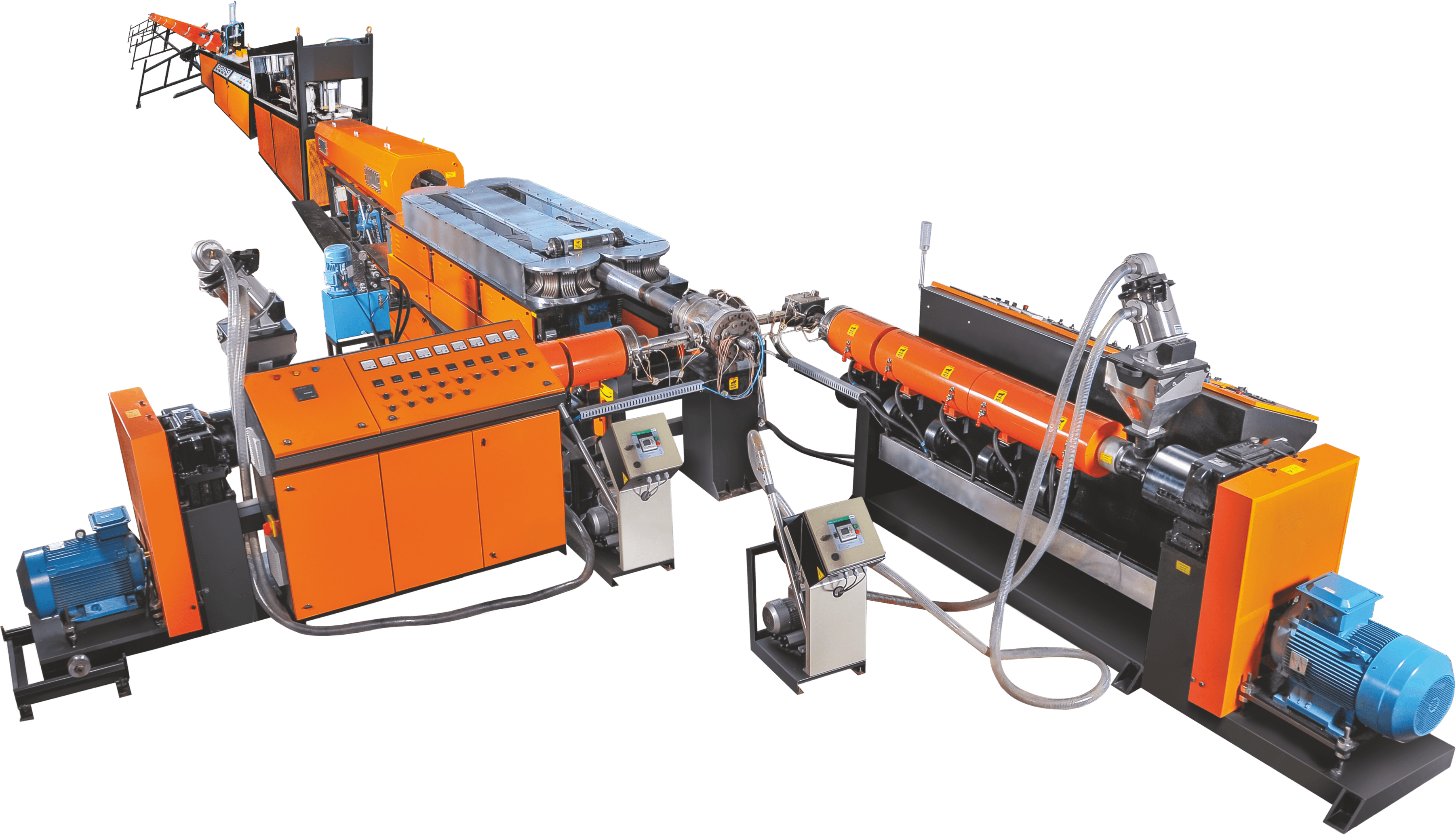 Volcano double wall vacuum corrugator pipe machine