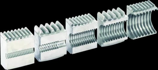 Set of aluminium mould blocks for single wall corrugators