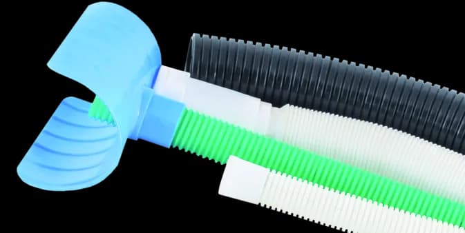Mould tool with corrugated hoses made on single wall machines
